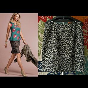sold - CAbi Jungle Skirt 3402 - Great Animal Print Pencil Skirt - 6